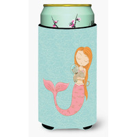 "Caroline's Treasures Mermaid with Cat Decorative Can Hugger, Tall Boy, Multicolor"