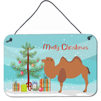 "Caroline's Treasures Bactrian Camel Christmas Metal Print, 8"" x 12"", Multicolor"