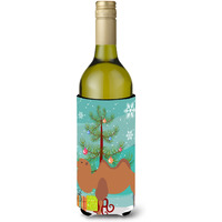 "Caroline's Treasures Bactrian Camel Christmas Decorative Bottle Hugger, 750ml, Multicolor"