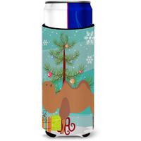 "Caroline's Treasures Bactrian Camel Christmas Decorative Can Hugger, Slim, Multicolor"
