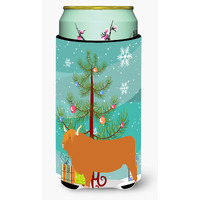 "Caroline's Treasures Highland Cow Christmas Decorative Can Hugger, Tall, Multicolor"