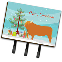 "Caroline's Treasures Highland Cow Christmas Wall Hook, Triple"