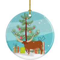 Caroline's Treasures Ankole-Watusu Cow Christmas Ceramic Ornament
