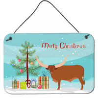 "Caroline's Treasures Ankole-Watusu Cow Christmas Metal Print, 8"" x 12"""