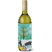 "Caroline's Treasures Hungarian Grey Steppe Cow Christmas Decorative Bottle Hugger, 750ml, Multicolor"