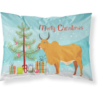 "Caroline's Treasures ""Zebu Indicine Cow Christmas"" Pillowcase, Standard, Multicolor"