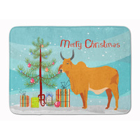 "Caroline's Treasures Zebu Indicine Cow Christmas Floor Mat, 19"" x 27"", Multicolor"