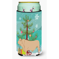 "Caroline's Treasures Charolais Cow Christmas Decorative Can Hugger, Tall, Multicolor"