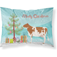 "Caroline's Treasures Ayrshire Cow Christmas Pillowcase, Standard, Multicolor"