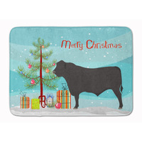 "Caroline's Treasures Black Angus Cow Christmas Floor Mat, 19"" x 27"", Multicolor"