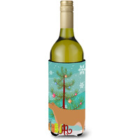 "Caroline's Treasures Jersey Cow Christmas Decorative Bottle Hugger, 750ml, Multicolor"