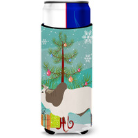 "Caroline's Treasures Malvi Cow Christmas Decorative Can Hugger, Slim, Multicolor"