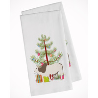 Malvi Cow Christmas White Kitchen Towel Set of 2