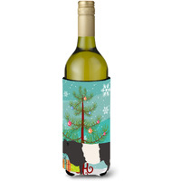 "Caroline's Treasures Belted Galloway Cow Christmas Decorative Bottle Hugger, 750ml, Multicolor"