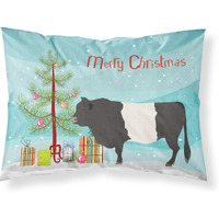 "Caroline's Treasures Belted Galloway Cow Christmas Pillowcase, Standard, Multicolor"