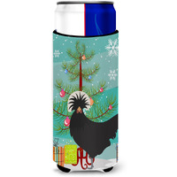 "Caroline's Treasures Polish Poland Chicken Christmas Decorative Can Hugger, Slim, Multicolor"