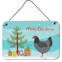 "Caroline's Treasures Jersey Giant Chicken Christmas Metal Print, 8"" x 12"""