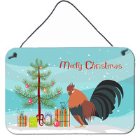 "Caroline's Treasures Dutch Bantam Chicken Christmas Metal Print, 8"" x 12"""