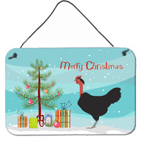 "Caroline's Treasures Naked Neck Chicken Christmas Metal Print, 8"" x 12"""