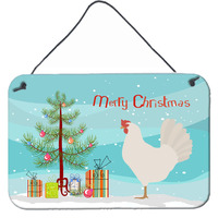 "Caroline's Treasures Leghorn Chicken Christmas Metal Print, 8"" x 12"""