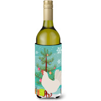"Caroline's Treasures Leghorn Chicken Christmas Decorative Bottle Hugger, 750ml, Multicolor"