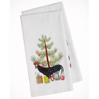 Minorca Ctalalan Chicken Christmas White Kitchen Towel Set of 2