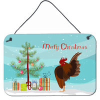 "Caroline's Treasures Malaysian Serama Chicken Christmas Metal Print, 8"" x 12"""
