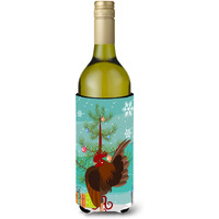 "Caroline's Treasures Malaysian Serama Chicken Christmas Decorative Bottle Hugger, 750ml, Multicolor"