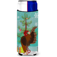 "Caroline's Treasures Malaysian Serama Chicken Christmas Decorative Can Hugger, Slim, Multicolor"
