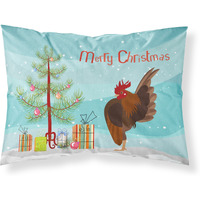 "Caroline's Treasures ""Malaysian Serama Chicken Christmas"" Pillowcase, Standard, Multicolor"