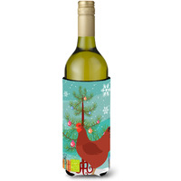 "Caroline's Treasures New Hampshire Red Chicken Christmas Decorative Bottle Hugger, 750ml, Multicolor"
