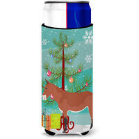 "Caroline's Treasures Mule Christmas Decorative Can Hugger, Slim, Multicolor"