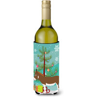 "Caroline's Treasures Miniature Mediterranean Donkey Christmas Decorative Bottle Hugger, 750ml, Multicolor"