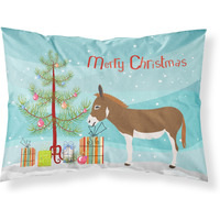 "Caroline's Treasures Miniature Mediterranian Donkey Christmas Pillowcase, Standard, Multicolor"