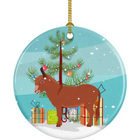 "Caroline's Treasures Irish Donkey Christmas Ceramic Ornament, Multicolor"