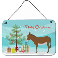 "Caroline's Treasures Cotentin Donkey Christmas Metal Print, 8"" x 12"", Multicolor"