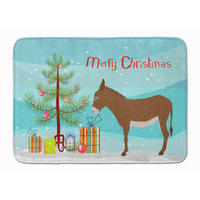 "Caroline's Treasures Cotentin Donkey Christmas Floor Mat, 19"" x 27"", Multicolor"