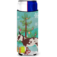 "Caroline's Treasures American Spotted Donkey Christmas Decorative Can Hugger, Slim, Multicolor"