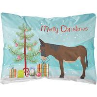 Caroline's Treasures BB9220PW1216 Zamorano-Leones Donkey Christmas Outdoor Canvas Pillow