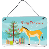 "Caroline's Treasures Turkmenian Kulan Donkey Christmas Metal Print, 8"" x 12"", Multicolor"