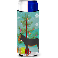 "Caroline's Treasures Catalan Donkey Christmas Decorative Can Hugger, Slim, Multicolor"