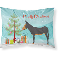 "Caroline's Treasures Catalan Donkey Christmas Pillowcase, Standard, Multicolor"