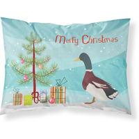 "Caroline's Treasures Rouen Duck Christmas Pillowcase, Standard, Multicolor"