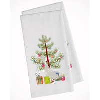 Bali Duck Christmas White Kitchen Towel Set of 2