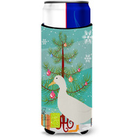 "Caroline's Treasures American Pekin Duck Christmas Decorative Can Hugger, Slim, Multicolor"