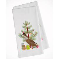 Dutch Hook Bill Duck Christmas White Kitchen Towel Set of 2