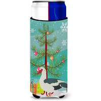 "Caroline's Treasures Muscovy Duck Christmas Decorative Can Hugger, Slim, Multicolor"