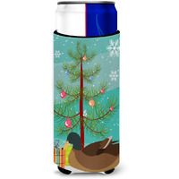 "Caroline's Treasures Khaki Campbell Duck Christmas Decorative Can Hugger, Slim, Multicolor"