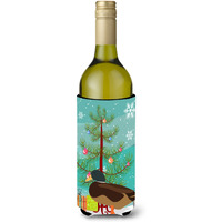 "Caroline's Treasures Silver Bantam Duck Christmas Decorative Bottle Hugger, 750ml, Multicolor"