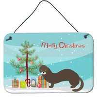 "Caroline's Treasures Russian or European Mink Christmas Metal Print, 8"" x 12"", Multicolor"